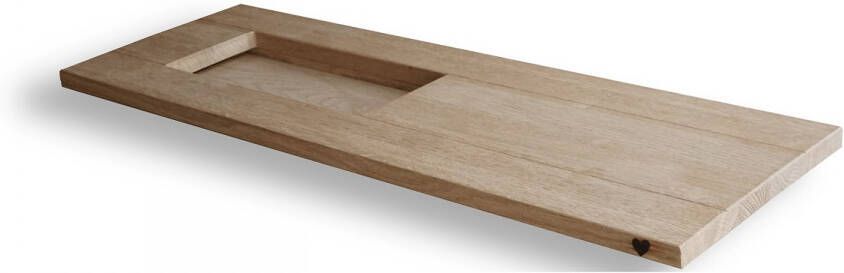 Sub vtwonen Board houten badplank met inleg 78 cm blank eiken