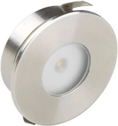 Bellezza Bagno Inbouwarmatuur LED rond plat model voor nisjes lichtbron -gesatineerd rvs SD-2060-06