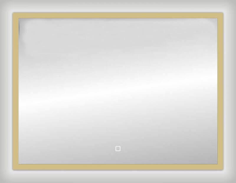Best Design Nancy Isola spiegel rechthoekig met led verlichting 100x80 cm goud mat