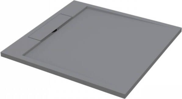 Best Design Douchebak Decent 100x100x3.5 cm Solid Surface Grijs