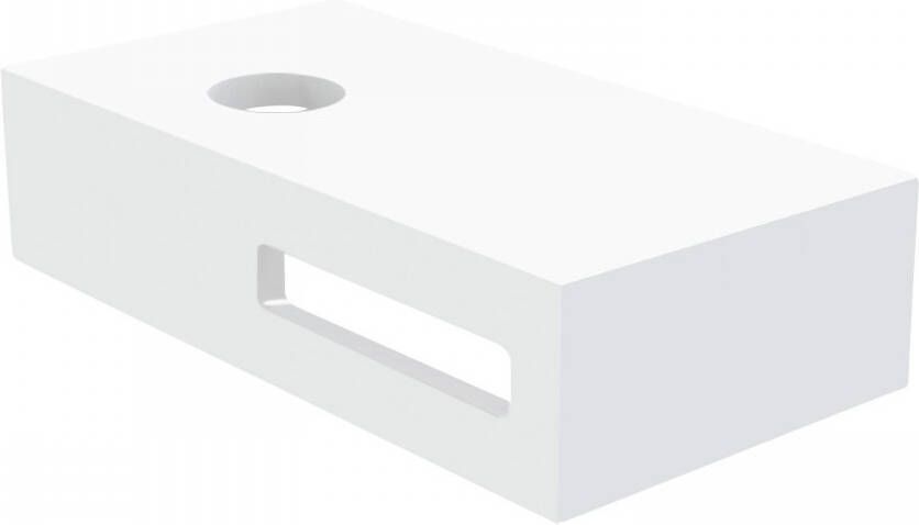 Best Design Fontein Planchet Malo Solid Surface 40x21x10 cm Glans Wit