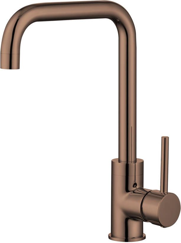 Best design Keukenmengkraan Dijon Uitloop Gebogen 31.7 cm 1-hendel Brons