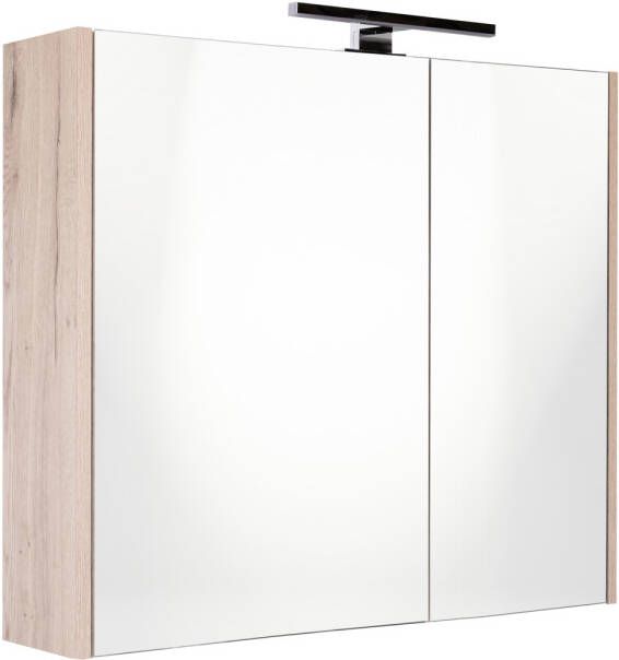 Best Design Halifax spiegelkast 60x60cm met opbouwverlichting MDF houtlook 4014630