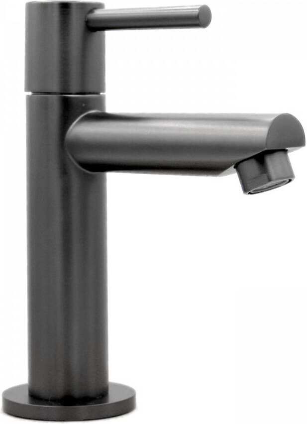 Best design Toiletkraan Moya Uitloop Recht 14 cm 1-hendel Gunmetal