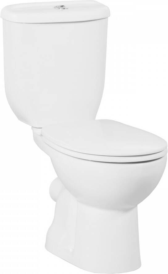 Boss & Wessing Toiletpot Staand BWS Sedef Achter Aansluiting Wit Exclusief Bril