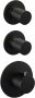 Brauer Black Carving Regendouchesets inbouw hoofddouche 30cm Wandarm glijstang met inbouwdeel 3 Carving knoppen handdouche Staaf 1 stand mat zwart 5-S-112 - Thumbnail 1