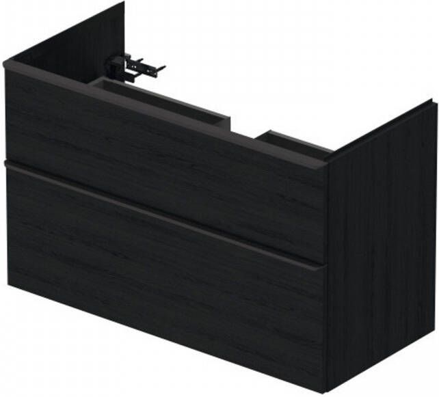 Duravit D-Neo wastafelonderkast 101x62.5x46.2cm 2 lades Eiken (zwart) Mat de436301616