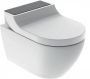 Geberit AquaClean Tuma compleet toiletsysteem wandcloset met bidetfunctie inlcusief zitting zwart glas - Thumbnail 1