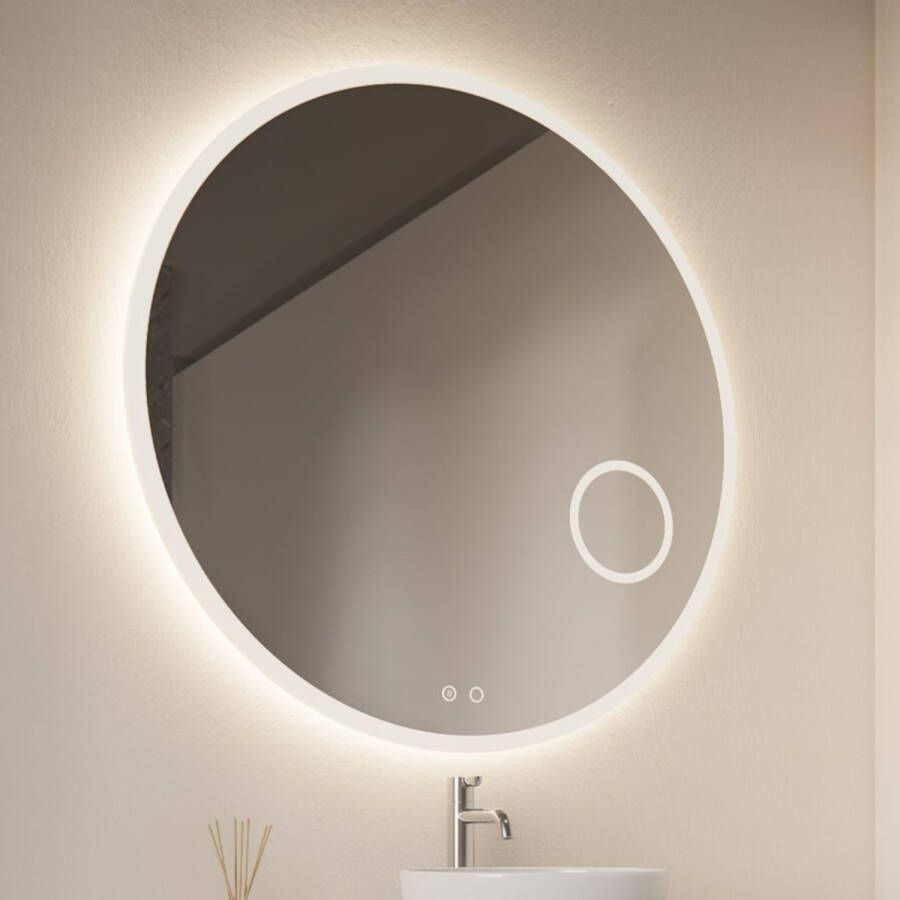 Gliss Design Spiegel Sol Rond 60cm Met LED Met Spiegelverwarming Verlichting En Spiegelverwarming