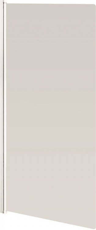 GO by Van Marcke Megalo badwand 750x1300mm 1delig profielen wit 4mm omkeerbaar helder veilgheidsglas 114429