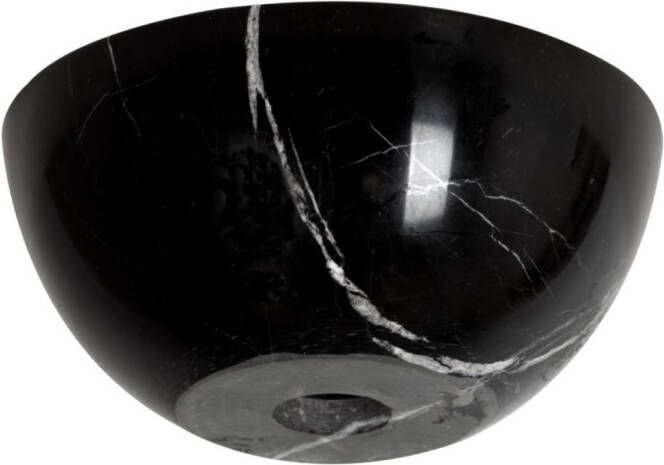 Plieger Mini Round waskom 26x26x12cm marmer zwart 1304091