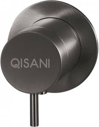 Qisani Flow thermostatische inbouwkraan met inbouwdeel Geborsteld PVD Gunmetal 25612.04