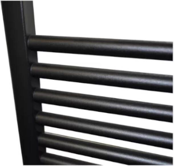 Sanicare electrische design radiator 111 8 x 60 cm. Mat-zwart met WiFi thermostaat zwart HRAWZ601118 A