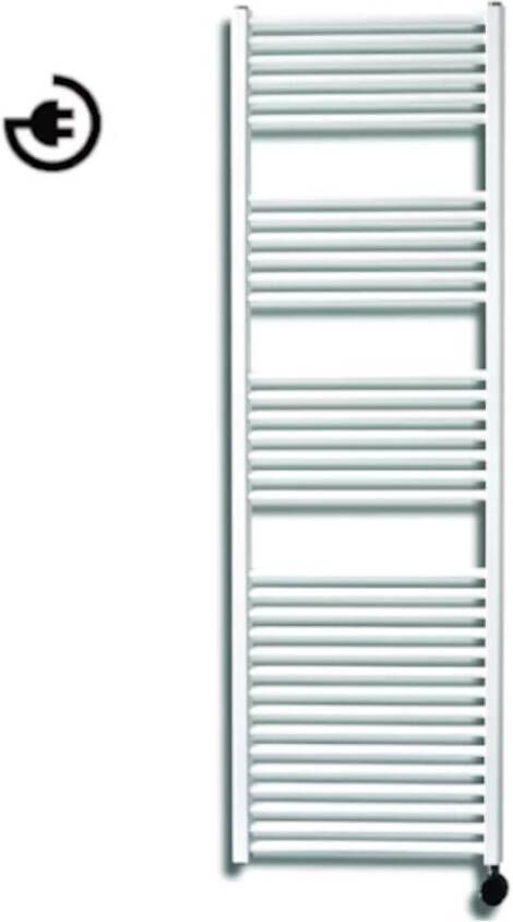 Sanicare electrische design radiator 172 x 45 cm. wit met WiFi thermostaat chroom HRAWC451720 W