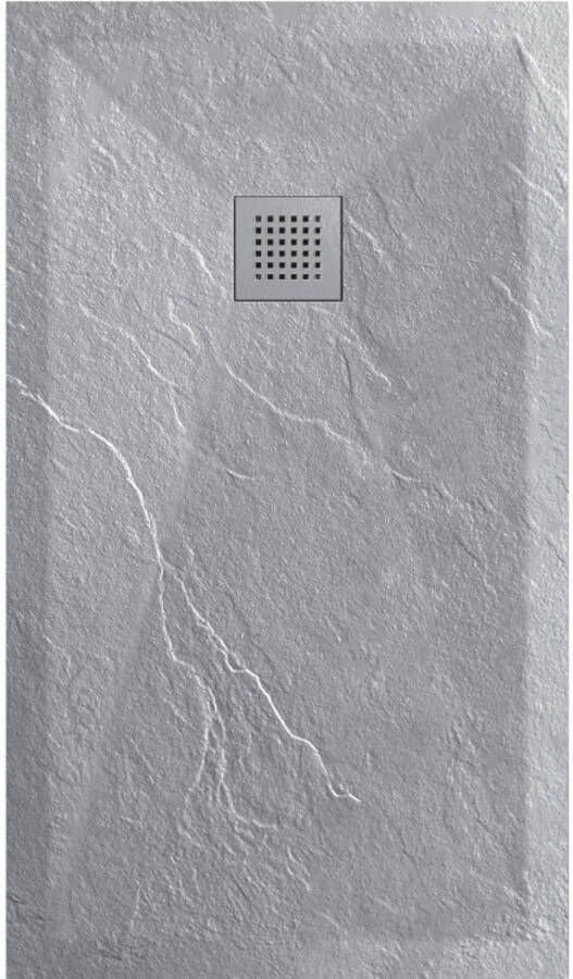 Sanimar Douchetub Sanistone 120 x 90 cm Cement Grijs