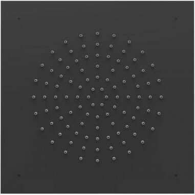 Tres Hoofddouche Exclusive | 38x38 cm | Vierkant | Zwart mat