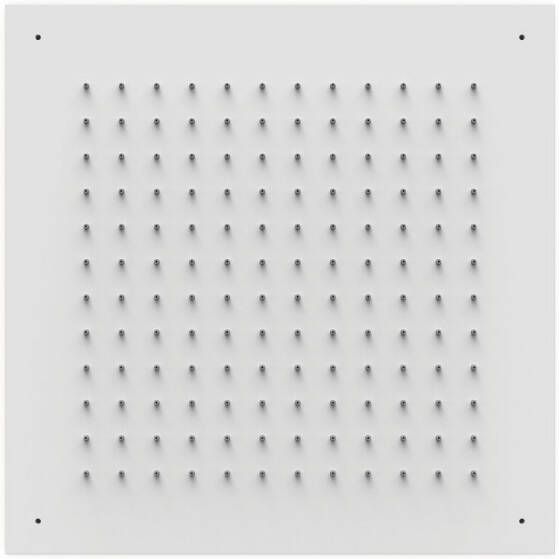 Tres Exclusive inbouw hoofddouche 50x50 cm vierkant wit mat