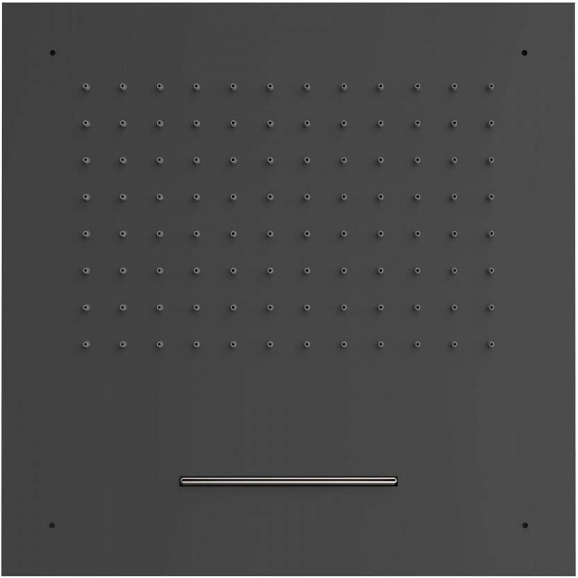 Tres Hoofddouche Loft | 50x50 cm | Met waterval | Vierkant | Zwart mat