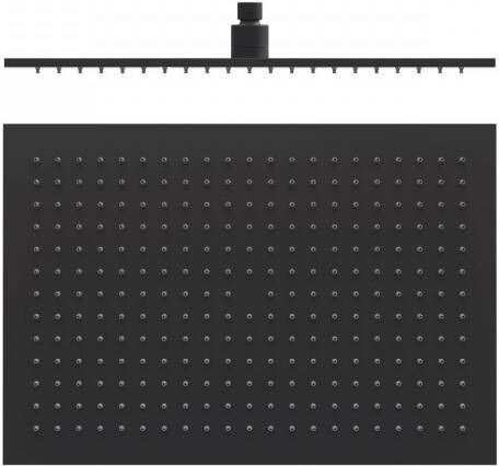 Tres Hoofddouche Selection | 31x45 cm | Rechthoek | Zwart mat