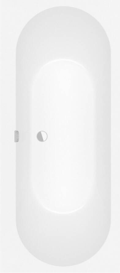 Villeroy & Boch Ligbad Oberon Duobad Quaryl 170 x 75 CM Met Poten Inclusief Overloopcombinatie Stone White