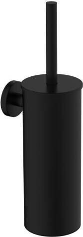 Wiesbaden Alonzo toiletborstel met houder voor wandmontage 35 2 x 9 2 x 12 cm mat zwart