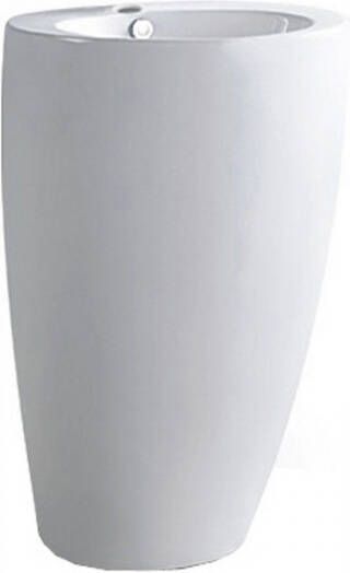 Xellanz Noa vrijstaande wastafel 55x85 cm keramiek rond wit glans