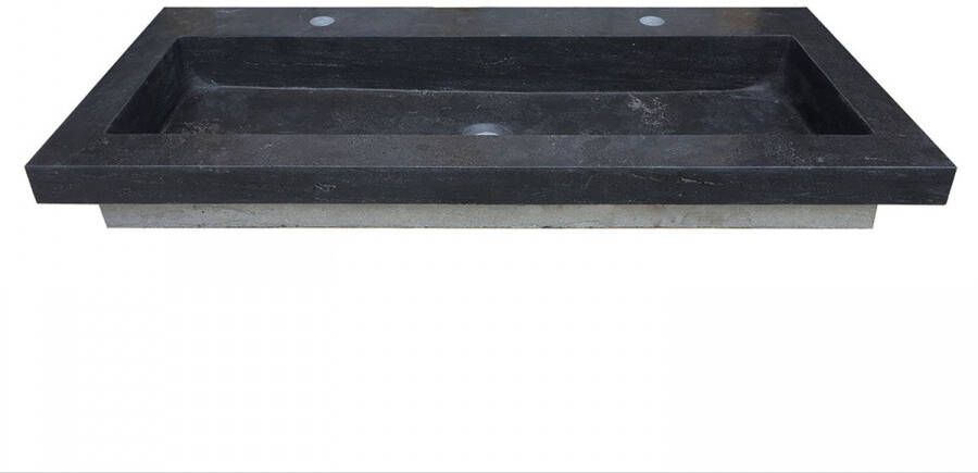 Wiesbaden Raw wastafel enkel met 2 kraangaten 120x46x5 cm hardsteen gezoet 39.3770