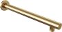 Brauer Gold Carving inbouwset met 3-weg thermostaat hoofddouche 30cm rechte wandarm 40cm staafhanddouche wandaansluiting geborsteld goud PVD - Thumbnail 7