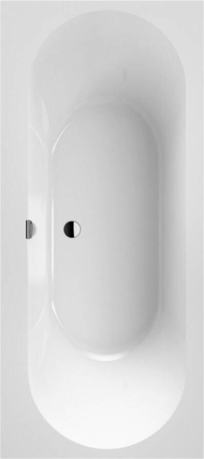 Villeroy & Boch Ligbad Oberon Duobad Quaryl 180 x 80 CM Met Poten Inclusief Overloopcombinatie Wit Alpin