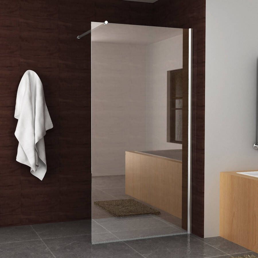 Diamond Line Inloopdouche Eco 140x200cm Antikalk Helder Glas Chroom Profiel 8mm Veiligheidsglas Easy Clean
