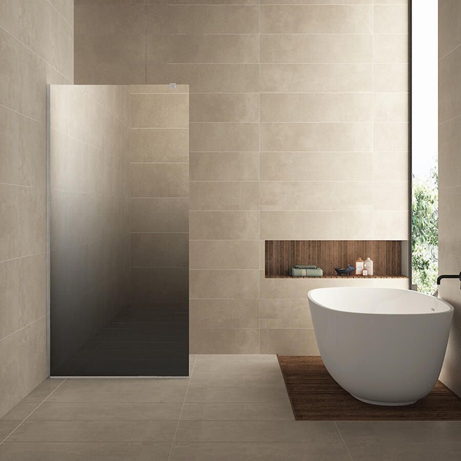 Wiesbaden Slim glasplaat spiegelrook- naar helder glas 1000x2000 8mm nano 20.3591