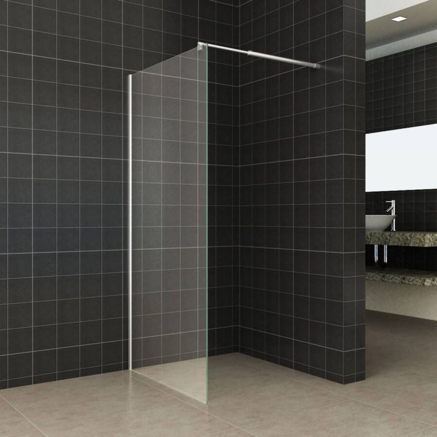 Xellanz Inloopdouche Eco 100x195cm Helder Glas Chroom Profiel 6mm Veiligheidsglas Easy Clean